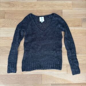 Aerie Natural-Spun Mohair Sweater, Carbon Grey, Size M